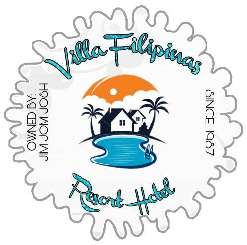 een logo voor een resortclub met een huis en palmbomen bij Villa Filipinas Resort by Cocotel 