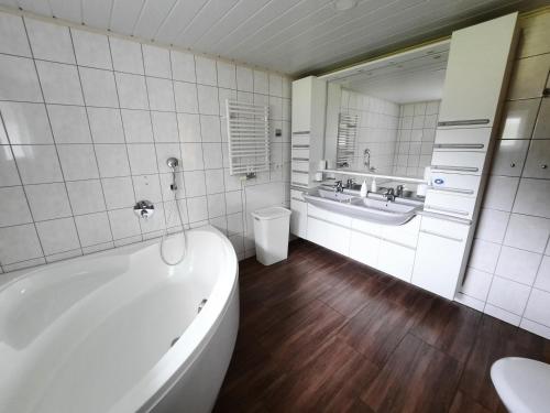 Phòng tắm tại Ferienhaus Erzgebirge