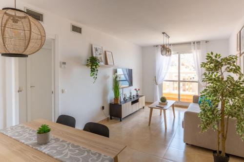 Posezení v ubytování Apartamento Catania en Aguadulce con vistas al mar