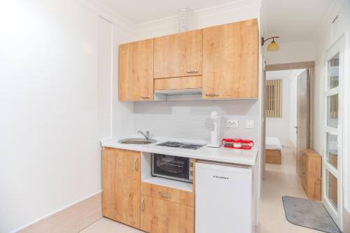 Dapur atau dapur kecil di Panorama Apartments