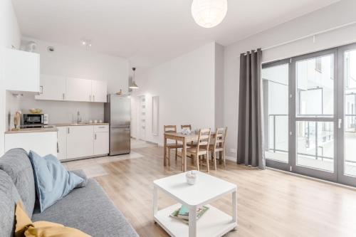 Kuchyň nebo kuchyňský kout v ubytování Chill Apartments City Link