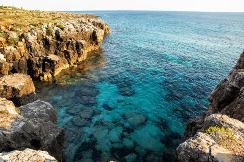 a view of the ocean from a cliff at Giardino Dei Pini - Boutique Hotel in Alliste