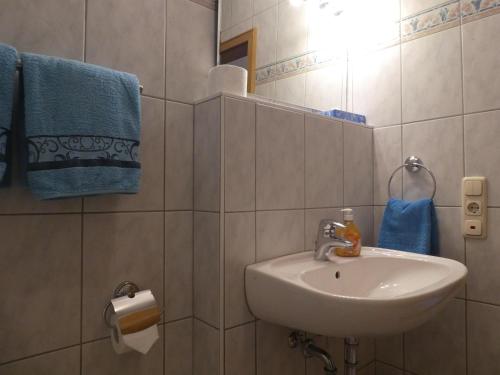 Koupelna v ubytování Haus Abendsonne Ferienwohnung Schuster