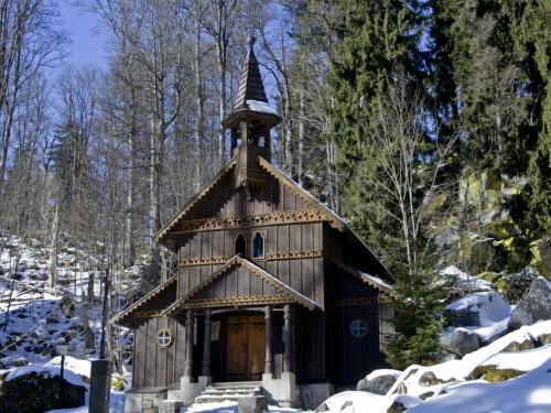Hotel České Žleby durante el invierno