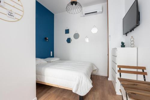 Posteľ alebo postele v izbe v ubytovaní Great studio near the Eiffel Tower