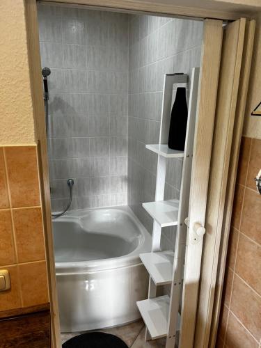 Koupelna v ubytování Kiefernblick