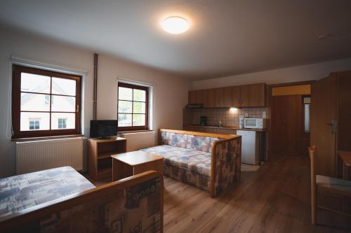 Η κουζίνα ή μικρή κουζίνα στο Apartmány Jurica Boží Dar 86