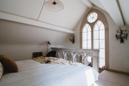 Postel nebo postele na pokoji v ubytování B&b kleinen bosch