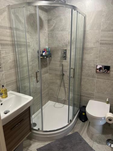 Lovely 2 Bed apartment in Leeds centre (Netflix) tesisinde bir banyo