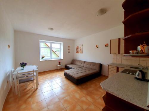 Kuchyň nebo kuchyňský kout v ubytování Apartmán U Slunečnice