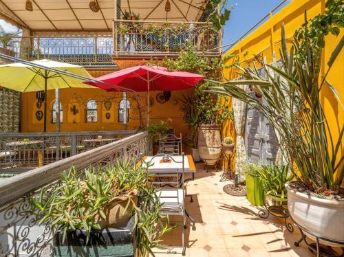 En balkon eller terrasse på Riad Eloise