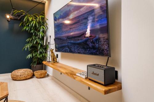 TV a/nebo společenská místnost v ubytování Mimosa Urban Habitation