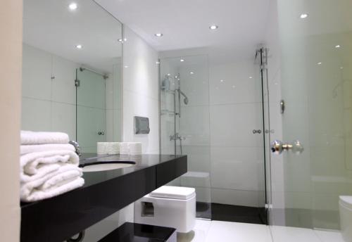 Kúpeľňa v ubytovaní Olvias Apartment