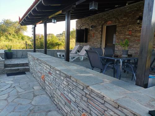 Αίθριο ή υπαίθριος χώρος στο Ammouliani Villa PARADISE