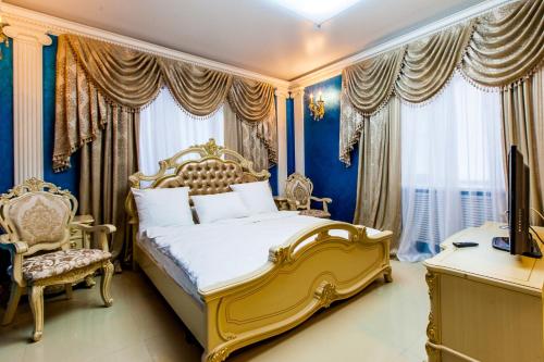  Кровать или кровати в номере Отель Бруель 