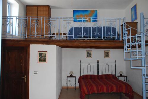 Tempat tidur dalam kamar di Casa Particular Lipari