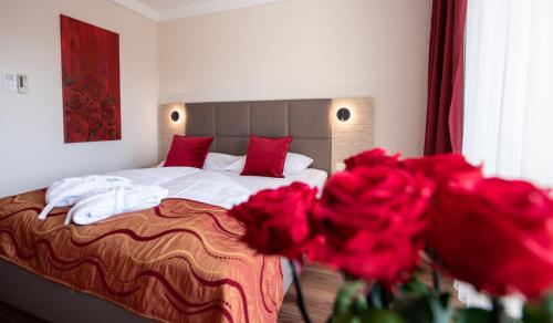das Balance - Spa & Golf Hotel am Wörtherseeにあるベッド