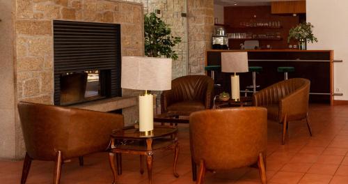 Area lounge atau bar di Hotel Campo do Rosmaninho