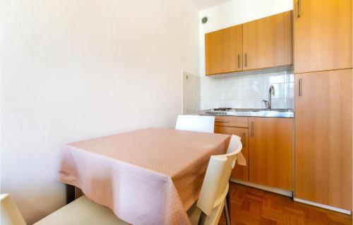 Kuchyň nebo kuchyňský kout v ubytování Lovely Apartment In Portoroz With Wifi