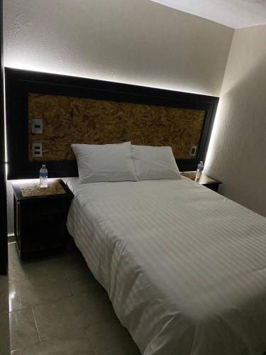 Katil atau katil-katil dalam bilik di Hotel Central Pirámides