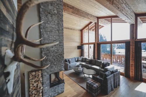 Zona de estar de PRIVÀ Alpine Lodge