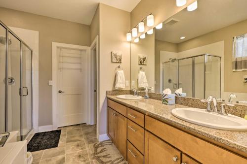 A bathroom at Relaxing Granby Home with Deck and Mountain Views!