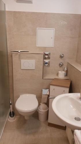 Et badeværelse på Altstadt-Ferienwohnung Rodica