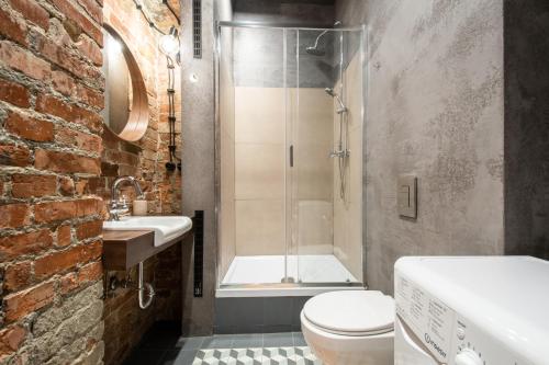 Ett badrum på Boho Studio Saska