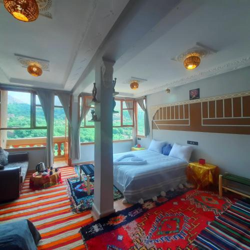 Cama o camas de una habitación en Riad Dar Omar
