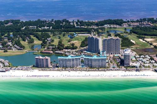 an aerial view of a resort on a beach at Ariel Dunes I 1401 in Destin
