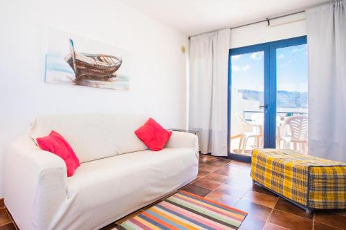 Χώρος καθιστικού στο Eslanzarote El Ancla House, wifi, Sea views