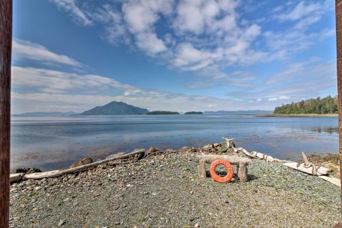 an orange object on the shore of a body of water at Oceanfront Craig Apt Grill, Fishing On-Site! in Craig