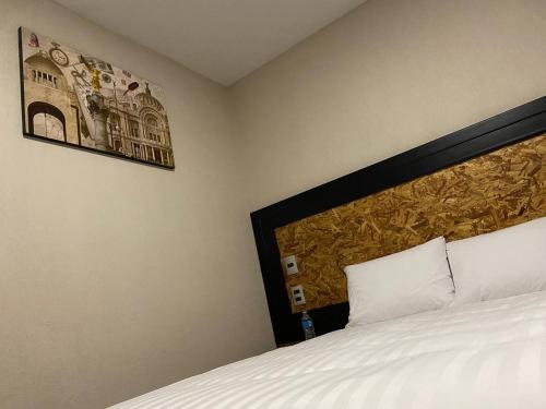 Katil atau katil-katil dalam bilik di Hotel Central Pirámides