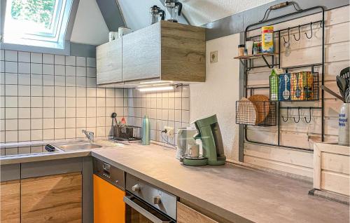 Dapur atau dapur kecil di Ferienhaus 12 In Kirchheim
