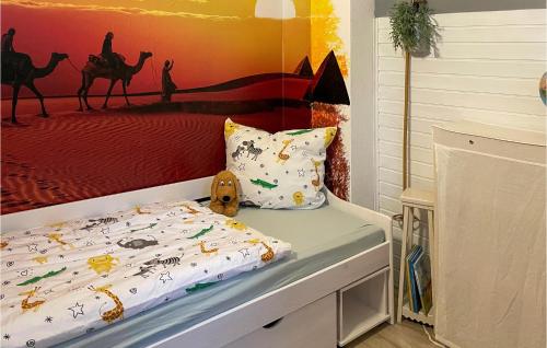 Katil atau katil-katil dalam bilik di Ferienhaus 12 In Kirchheim