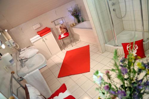 Koupelna v ubytování Berghotel Hois