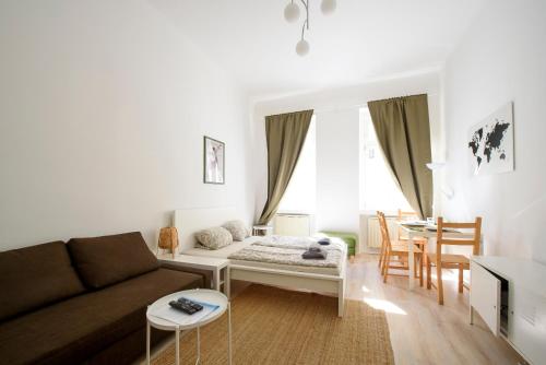 Ruang duduk di Vienna Lights Apartments - Praterstern