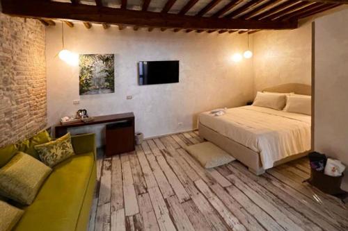Katil atau katil-katil dalam bilik di Dimora Storica Lo Svevo