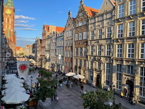 Výhľad na mesto Gdansk alebo výhľad na mesto priamo z apartmánu