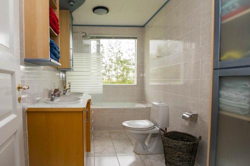 Kylpyhuone majoituspaikassa Móar guesthouse