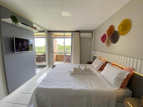 Postel nebo postele na pokoji v ubytování Gran Lençóis Flat Barreirinhas Apt 509