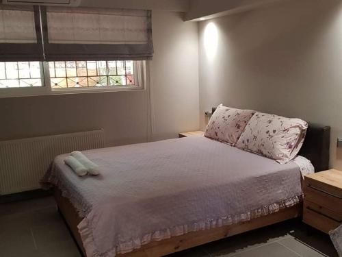 Postel nebo postele na pokoji v ubytování Lefkaditika Luxury Apartment