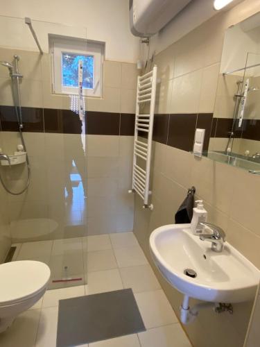 Koupelna v ubytování Budapest Airport-Vecsés Trainstation Apartman K7
