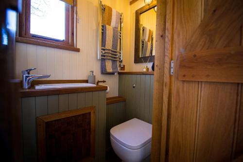 Bathroom sa Little Ash Glamping - Luxury Shepherd's Huts