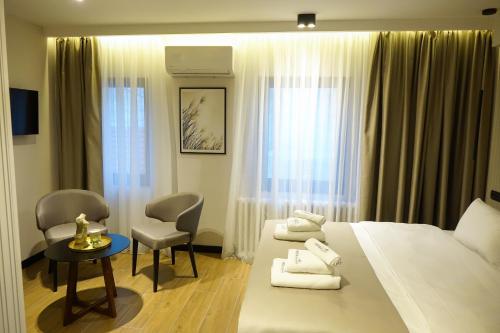 Kristall Apartments Premiumにあるベッド