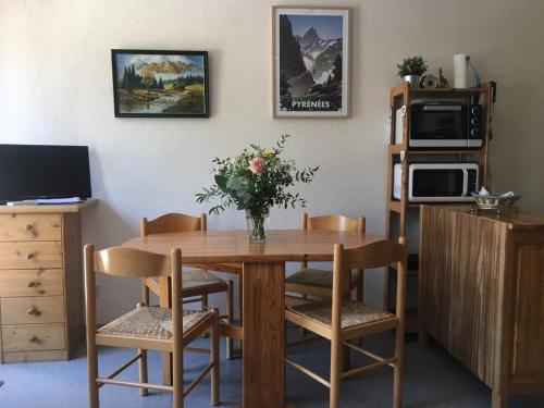 Studio St Lary proche du centre, au calme avec vue montagne