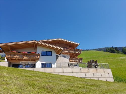 a house on the side of a hill at Apart Grubertal in Volders