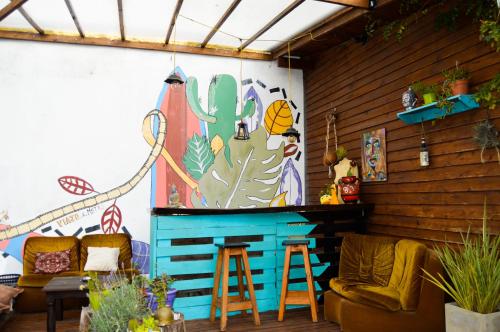 Ruang duduk di Zeppelin Art-Hostel