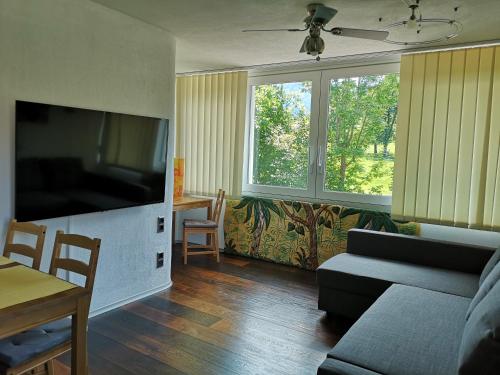 A television and/or entertainment centre at Apartment Schwarzindien