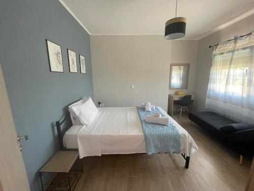 Postel nebo postele na pokoji v ubytování Pandwra apartment